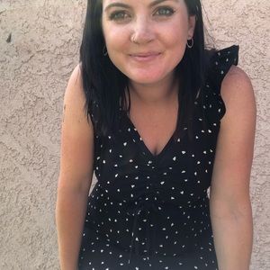 Shein little black heart polka dot dress